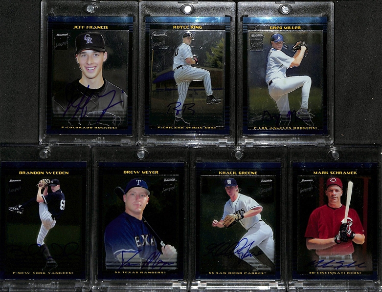 2002 Bowman Chrome & Bowman Chrome Draft Complete Sets (w. Rookie Autograph Sets) w. Joe Mauer Auto & David Wright Auto 